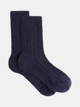 HUSH Murica Wool Blend Socks, One Size, Navy