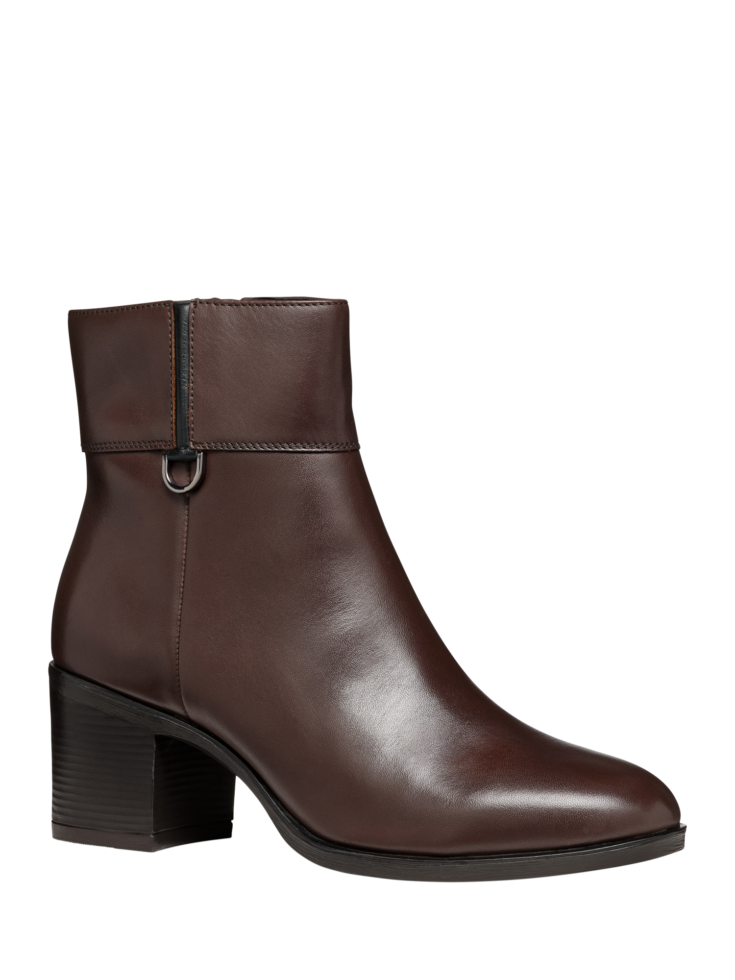 Product image 3 of 7, which shows Geox New Asheel Leather Ankle Boots, Dark Brown, EU38