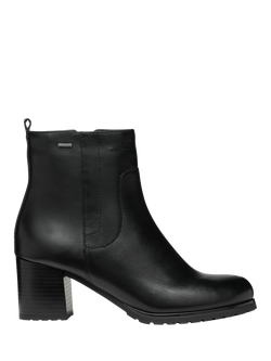 Geox New Lise ABX Leather Ankle Boots, Black
