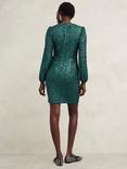 Hobbs Cianna Sequin Dress, Evergreen