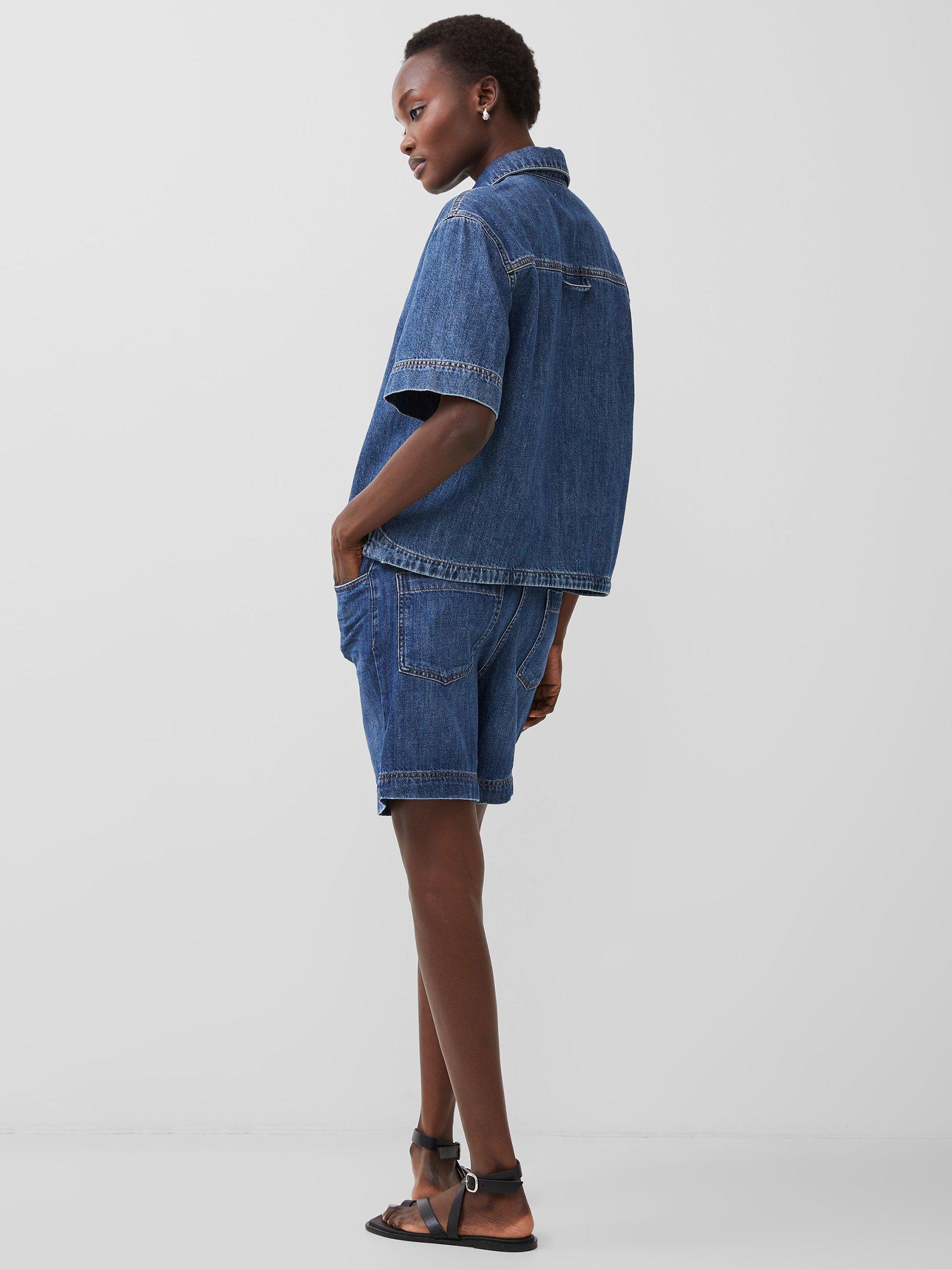 Product image 4 of 5, which shows French Connection Finely Denim Shirt, Blue, XS