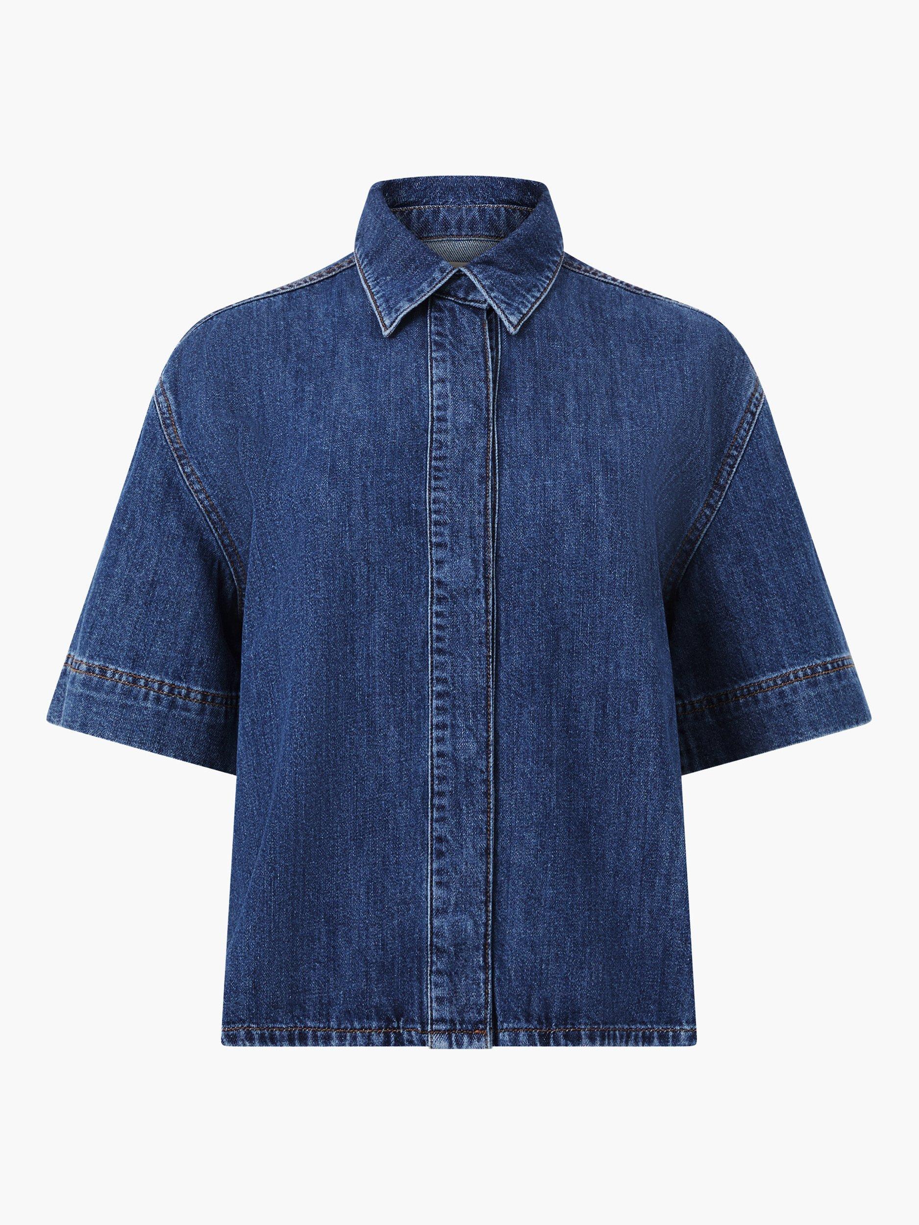 Product image 5 of 5, which shows French Connection Finely Denim Shirt, Blue, XS