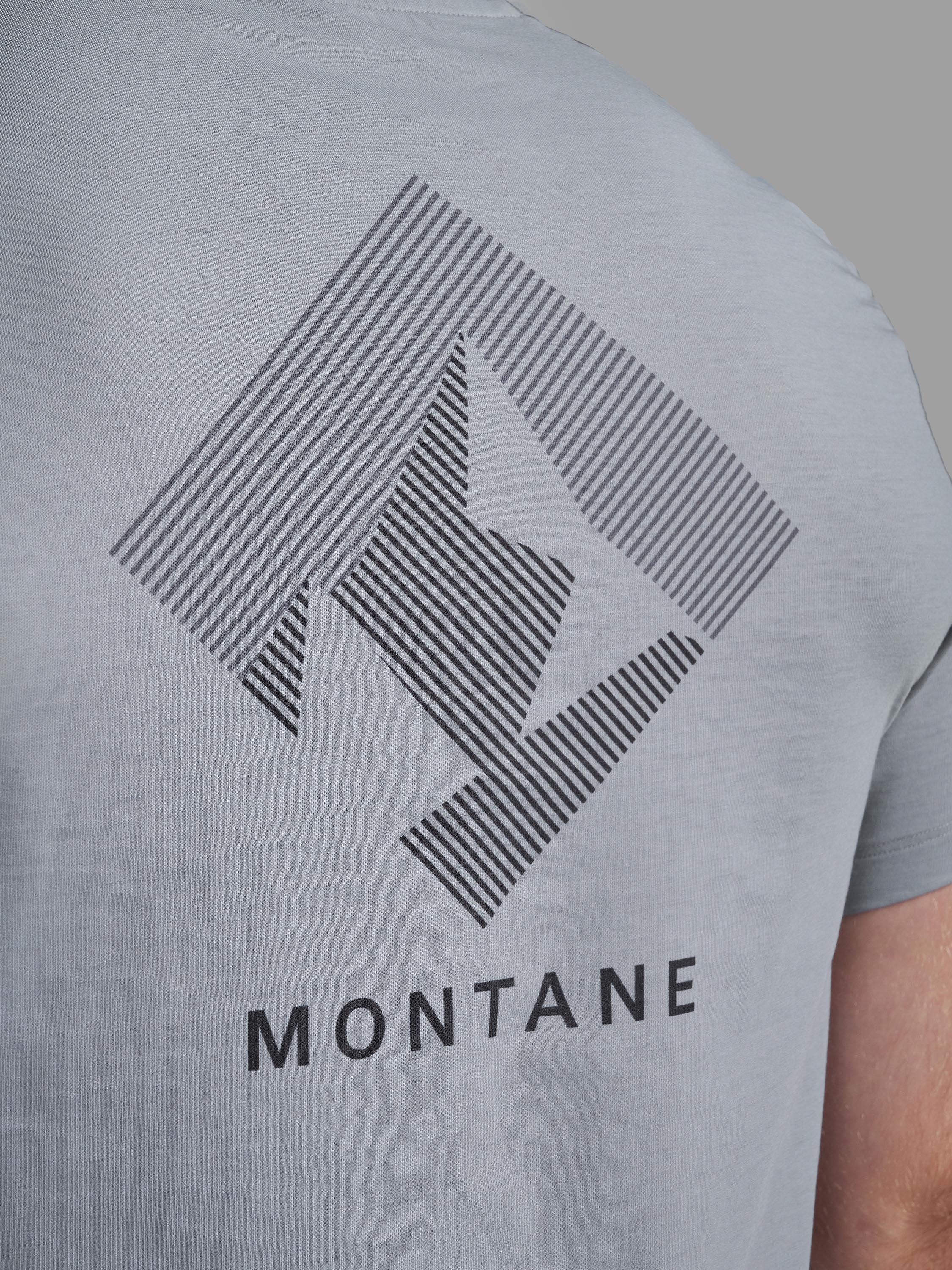 Product image 4 of 7, which shows Montane Men's Alhena T-Shirt, Pebble Blue, S