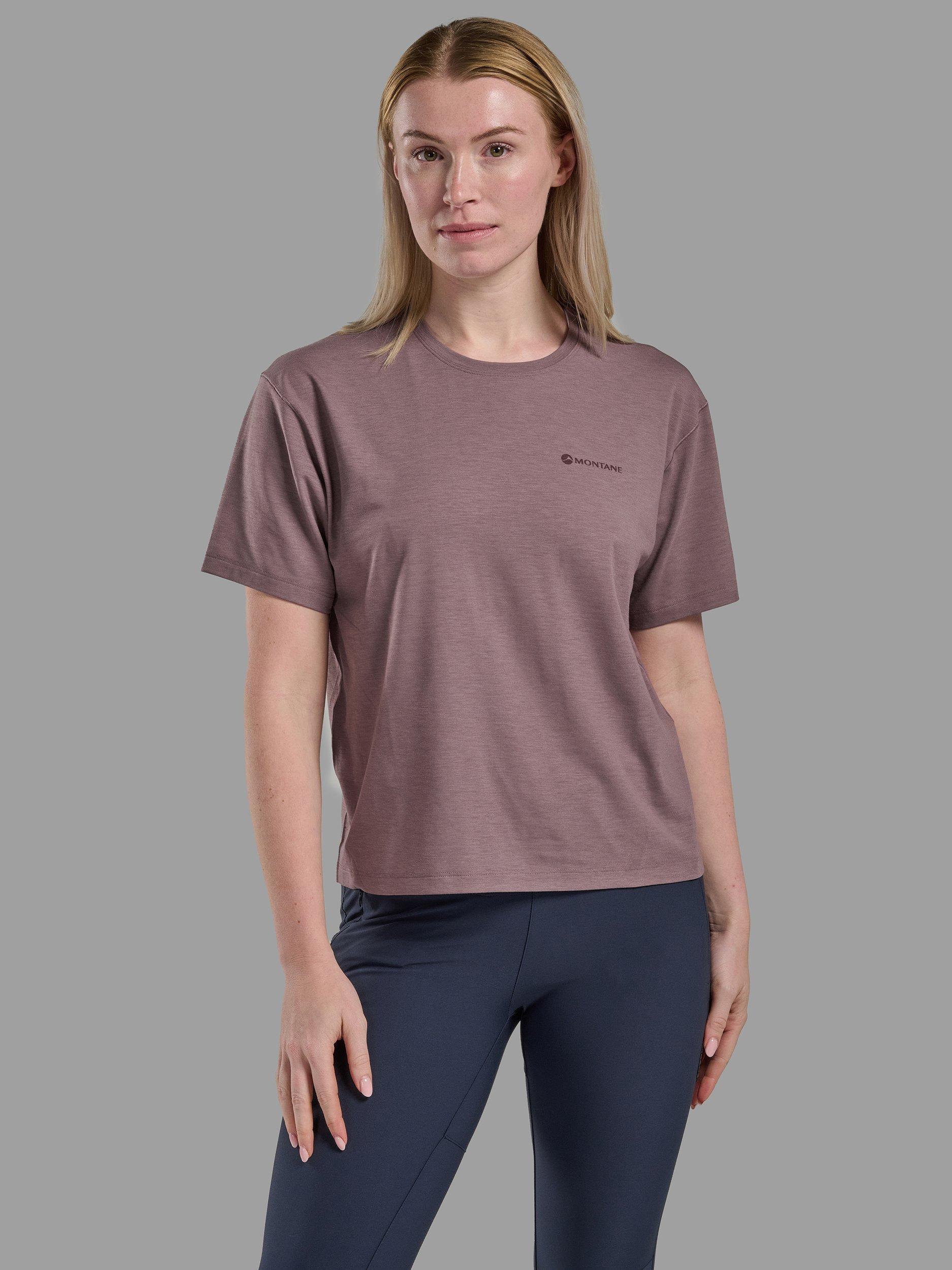 Product image 1 of 7, which shows Montane Women's Alhena T-Shirt, Moonscape, 8