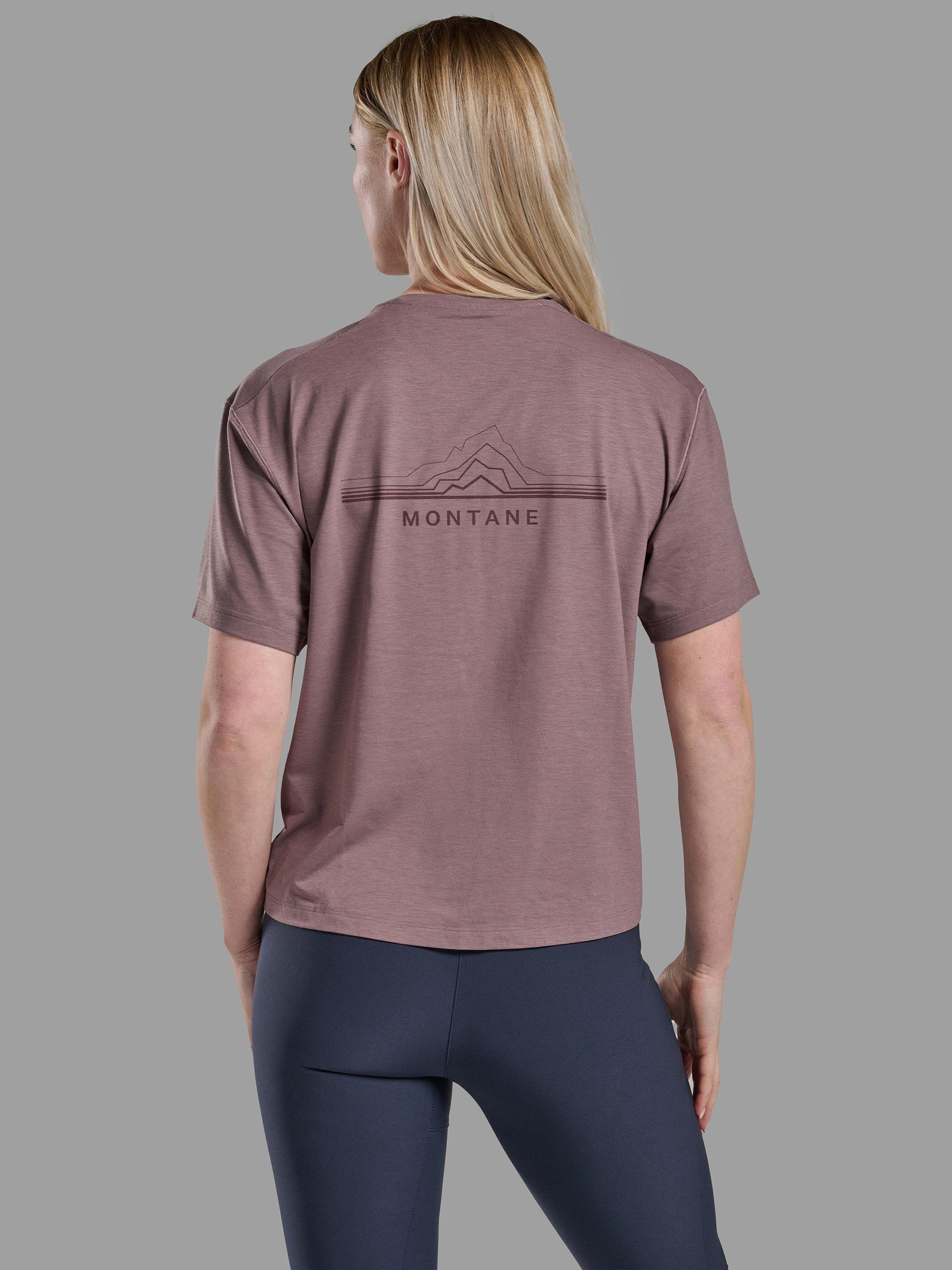 Product image 2 of 7, which shows Montane Women's Alhena T-Shirt, Moonscape, 8