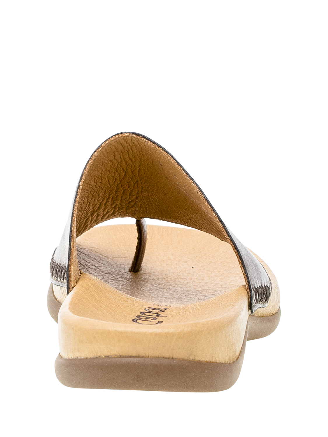 Product image 3 of 4, which shows Gabor Lanzarote Leather Footbed Sandals, Silver, EU36
