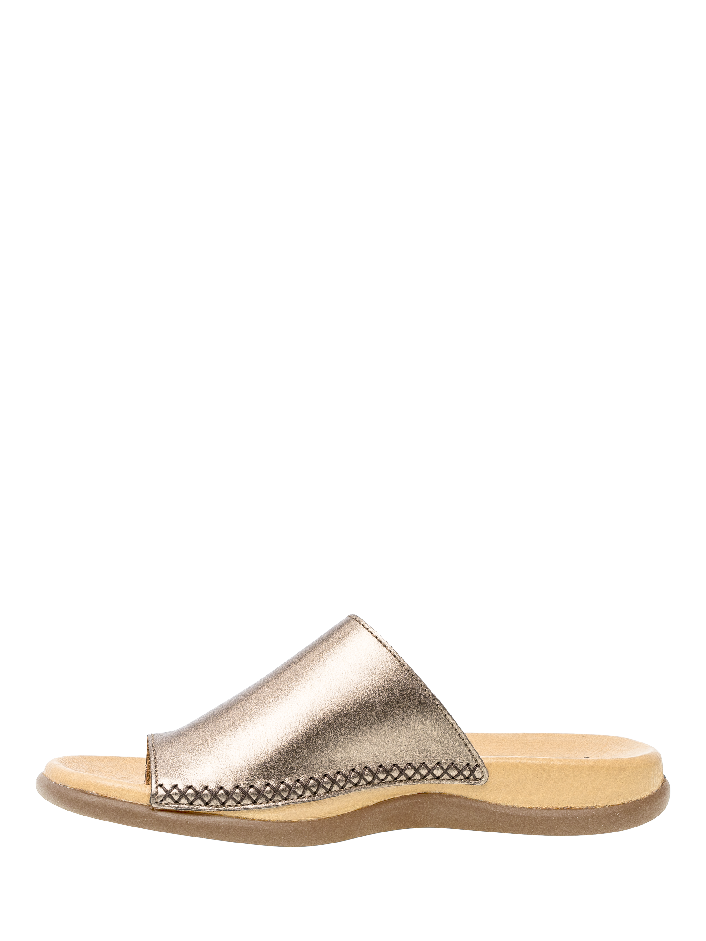 Product image 4 of 4, which shows Gabor Lanzarote Leather Footbed Sandals, Silver, EU36
