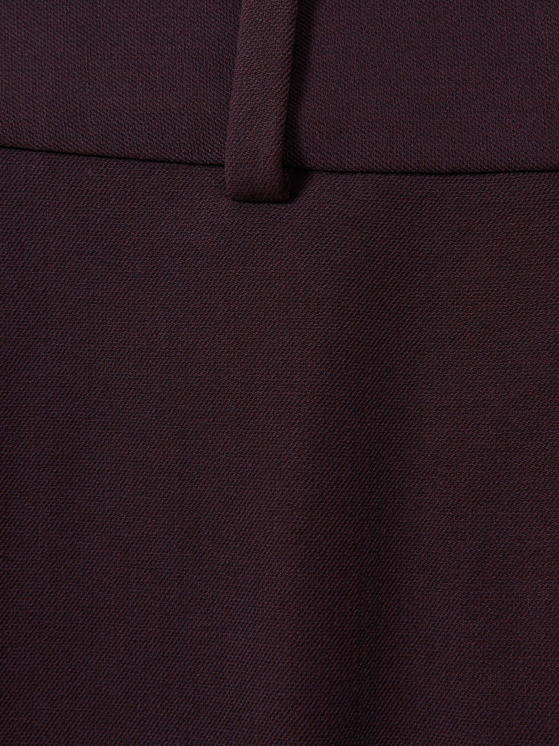 Product image 4 of 5, which shows Reiss Petite Gabi Slim Fit Suit Trousers, Berry, 6Pt