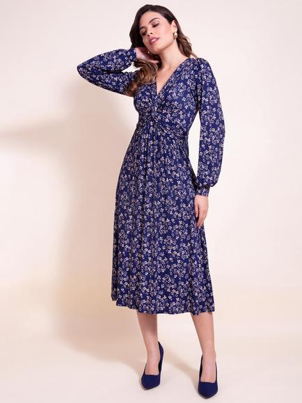 Alie Street Mollie Midi Dress, Midnight Bloom, Midnight Bloom