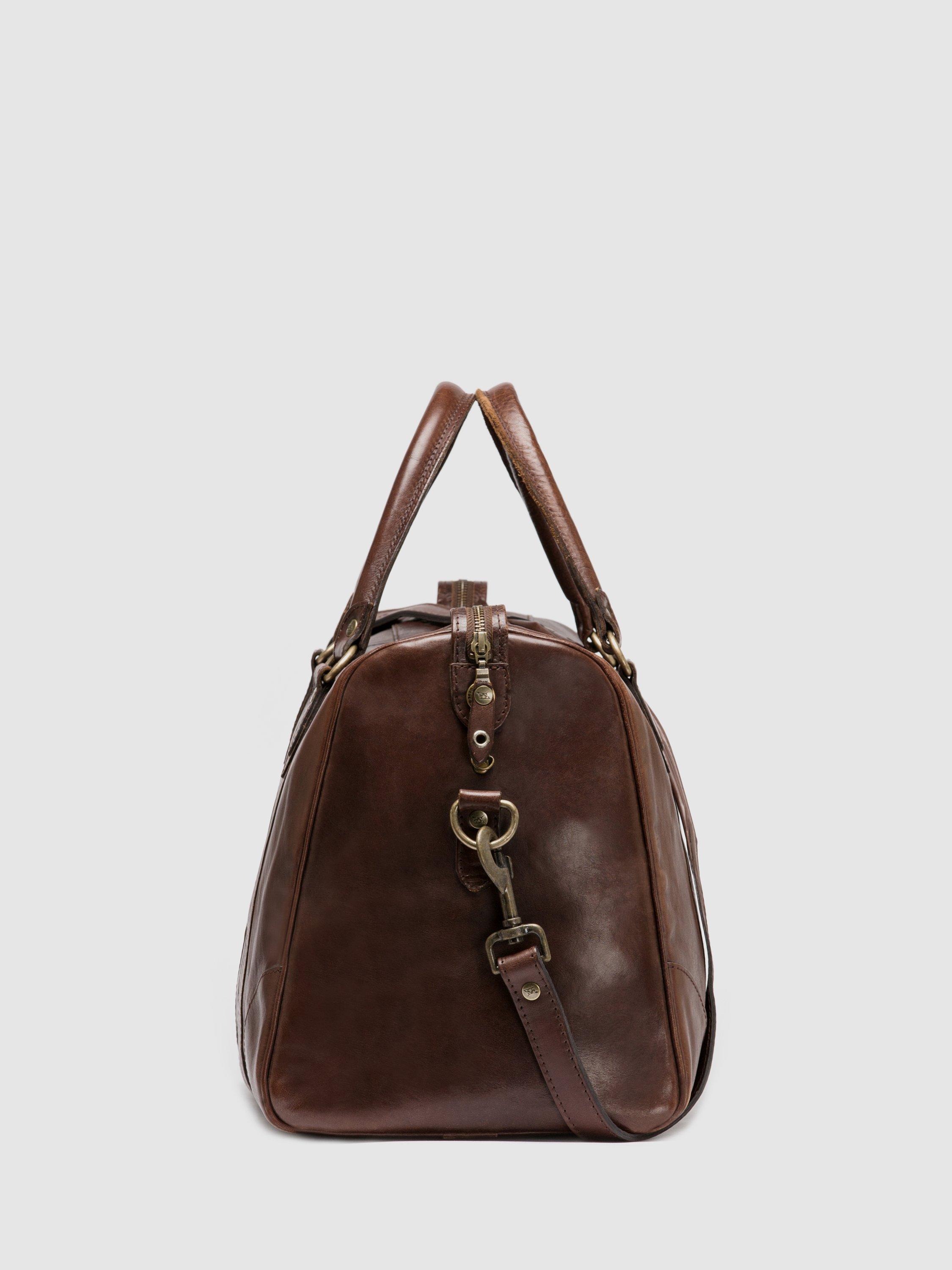 Product image 3 of 7, which shows Rodd & Gunn Normanby New Zealand Handmade Leather Holdall Bag, Cocoa, One Size