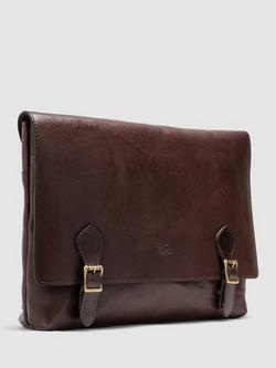 Rodd & Gunn Woodstock New Zealand Handmade Leather Messenger Satchel Bag, Cocoa - view 2, Cocoa