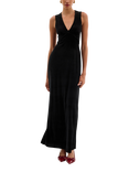 OMNES Nova Velvet Tie Back Maxi Dress