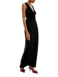 OMNES Nova Velvet Tie Back Maxi Dress