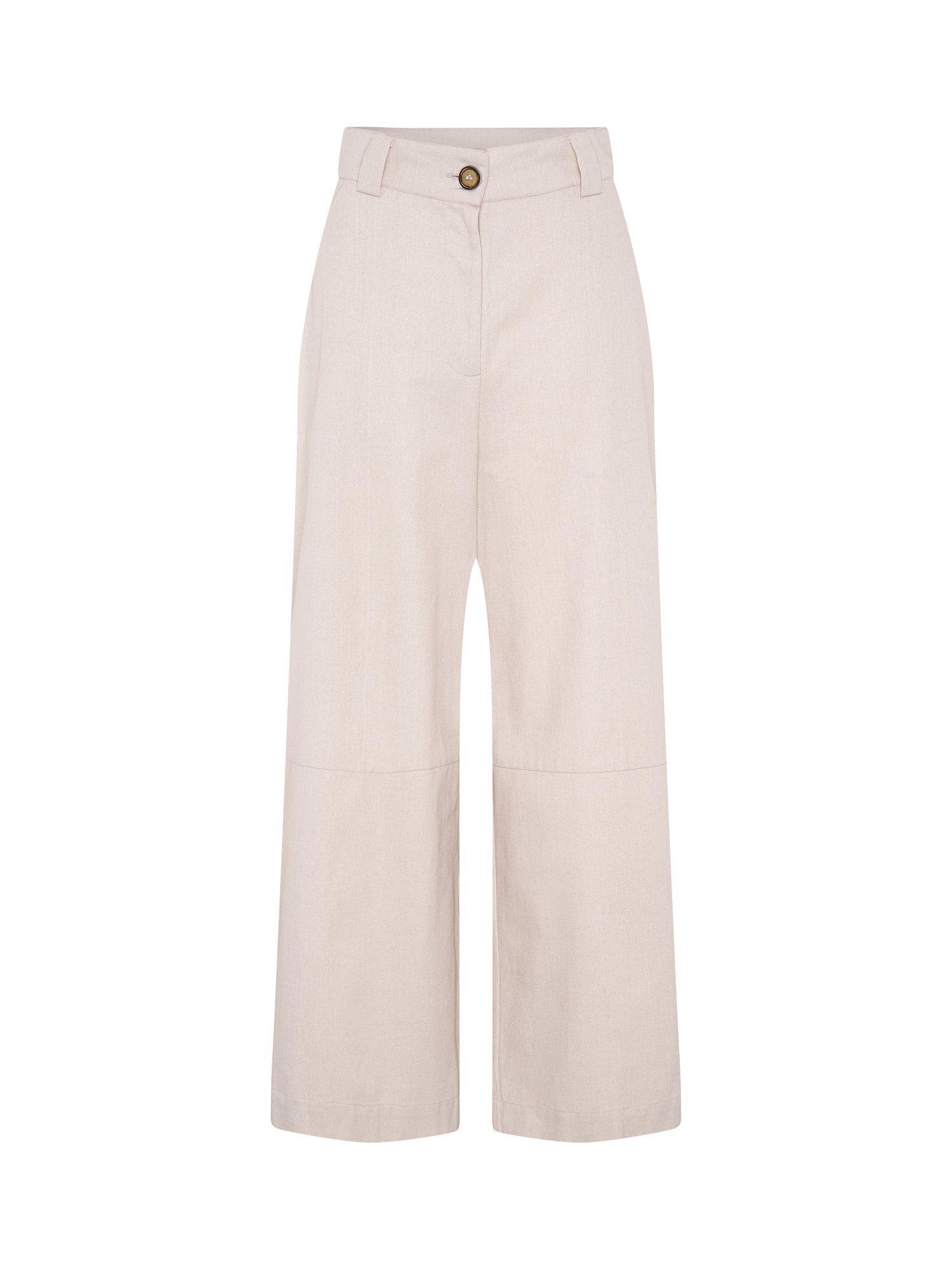 Product image 5 of 5, which shows OMNES Tasmin High Waist Straight Leg Trousers, Ecru, 4