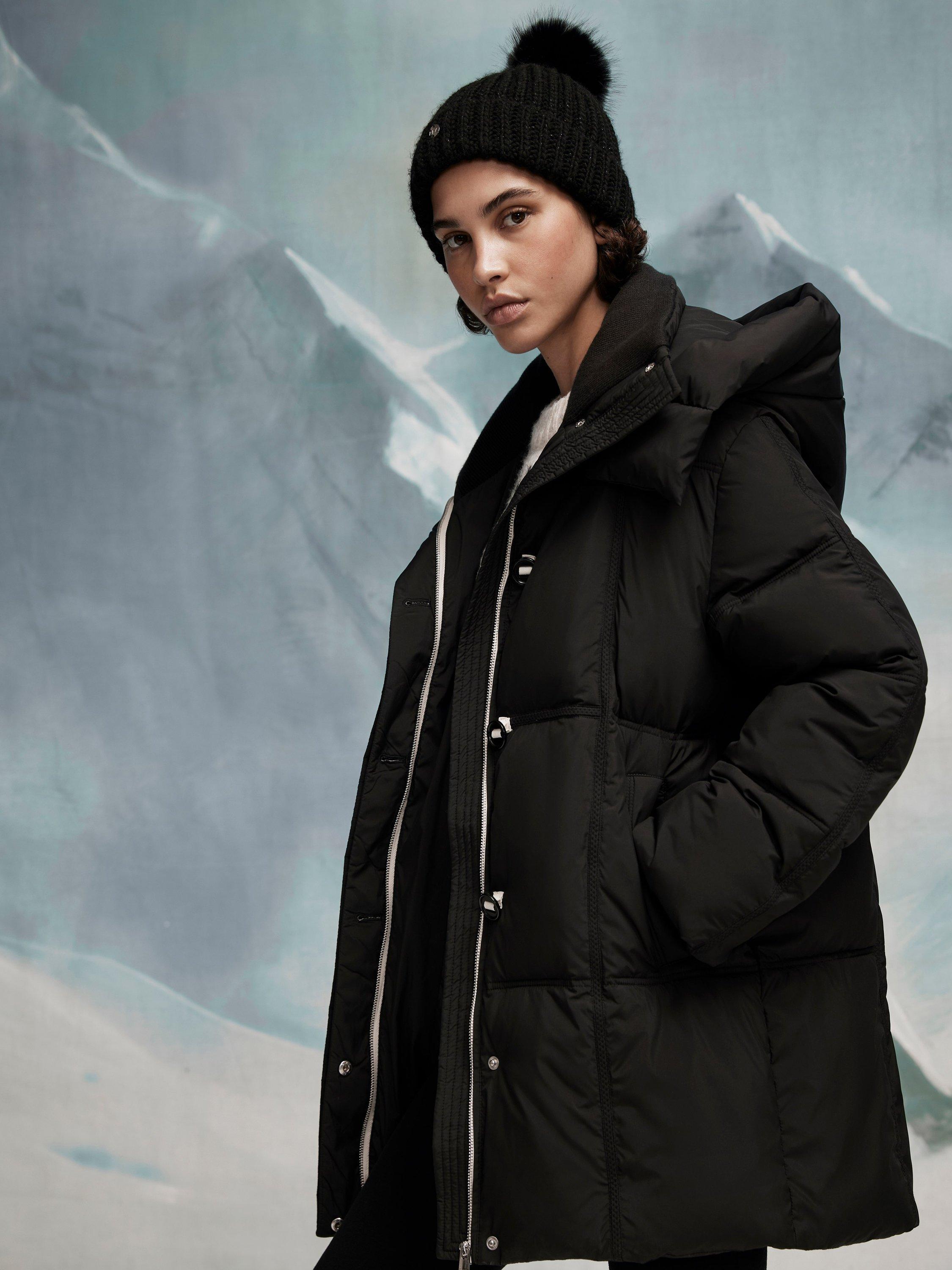 Mint velvet black pu mix padded parka online