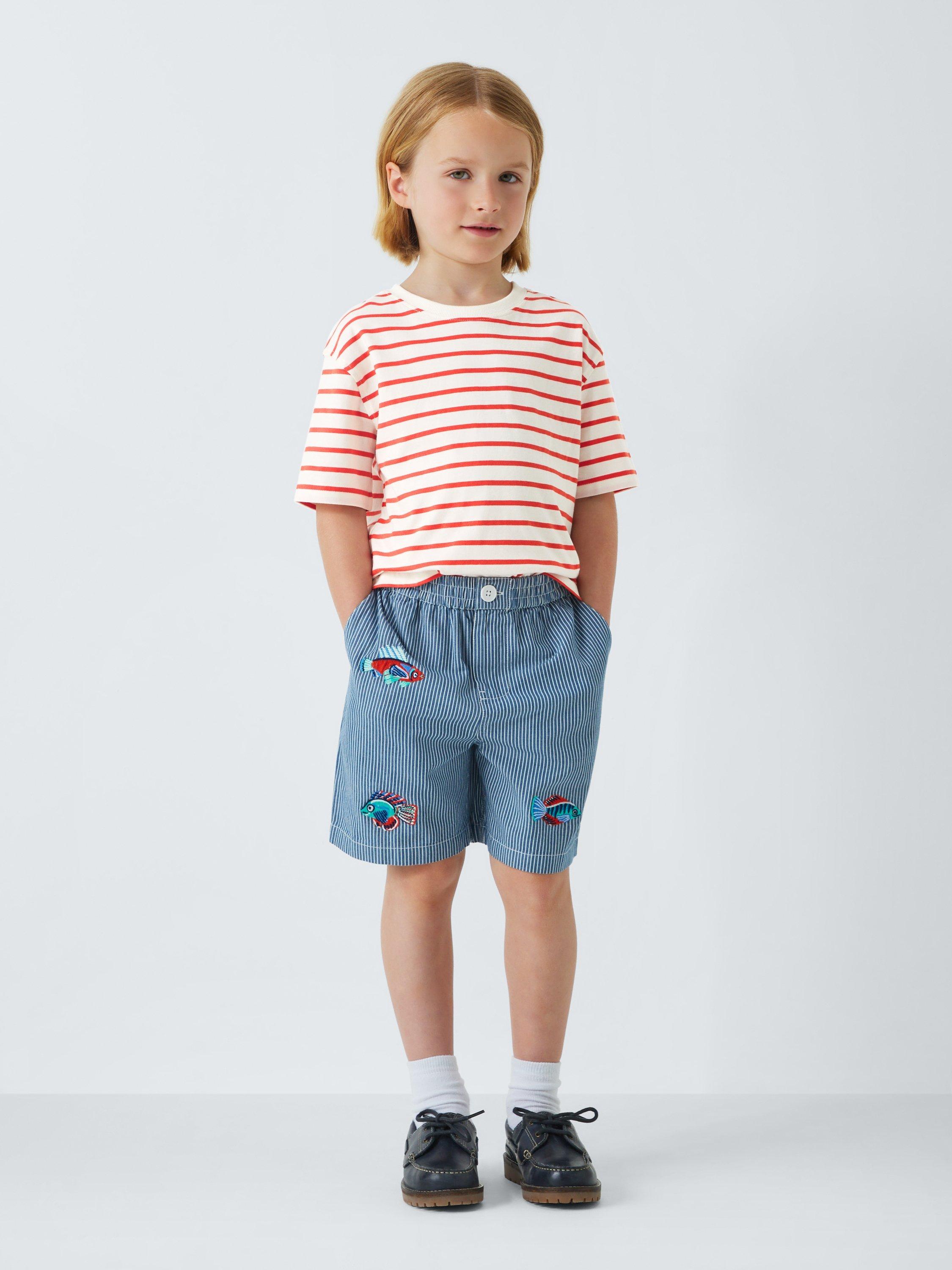 Product image 3 of 7, which shows John Lewis Kids' Stripe/Octopus T-Shirts, Pack of 2, Multi, 3 years