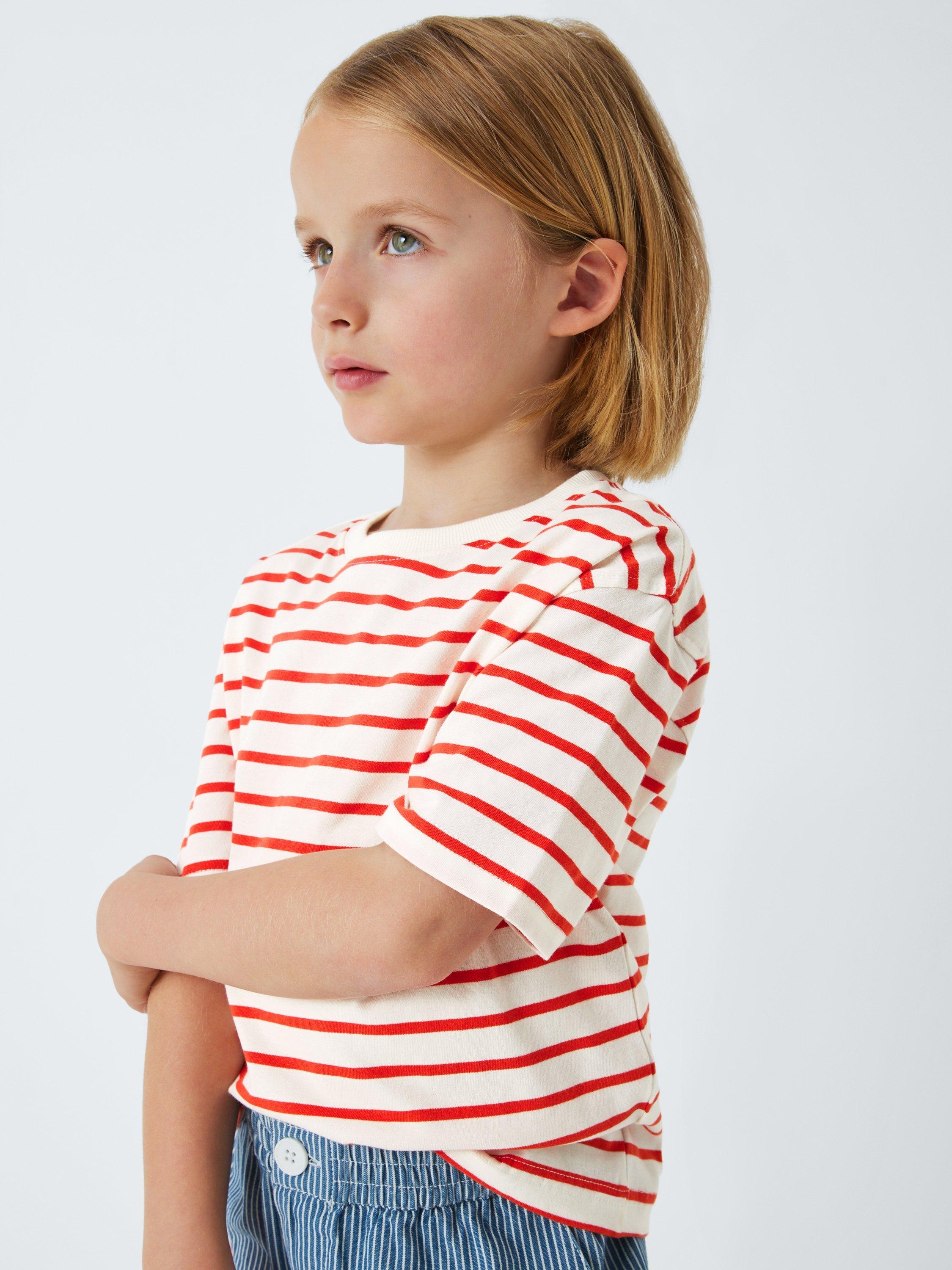 Product image 6 of 7, which shows John Lewis Kids' Stripe/Octopus T-Shirts, Pack of 2, Multi, 3 years