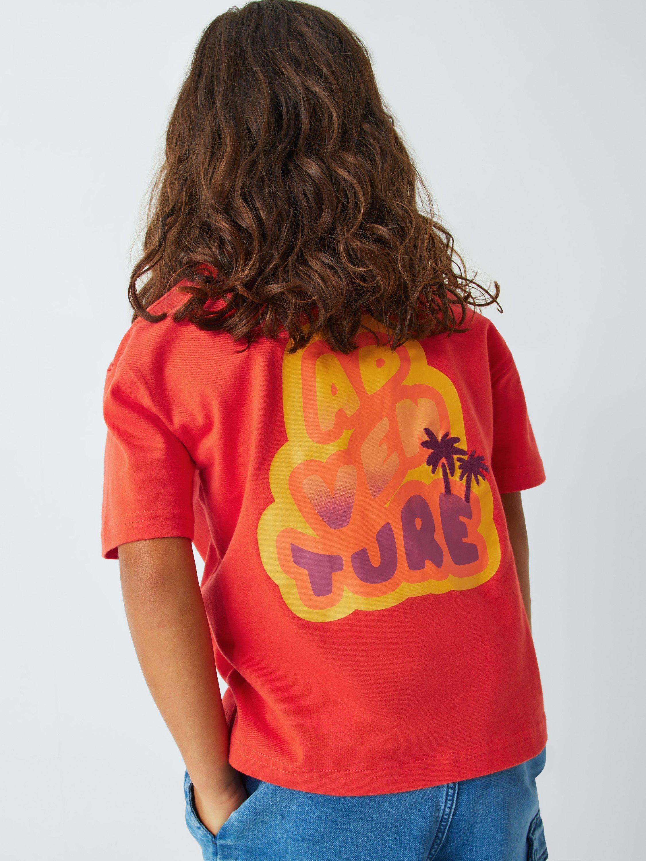 Product image 6 of 7, which shows John Lewis Kids' Adventure Graphic T-Shirt, Red, 2 years