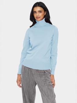 Saint Tropez Mila Roll Neck Jumper, Mid Blue, Mid Blue