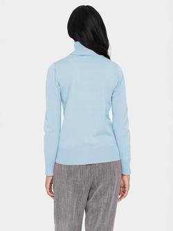 Saint Tropez Mila Roll Neck Jumper, Mid Blue - view 2, Mid Blue
