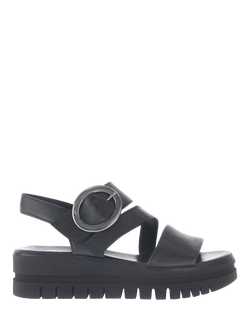 Gabor Amarillo Leather Flatform Slingback Sandals, Black
