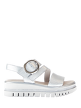 Gabor Amarillo Leather Flatform Slingback Sandals, Silver