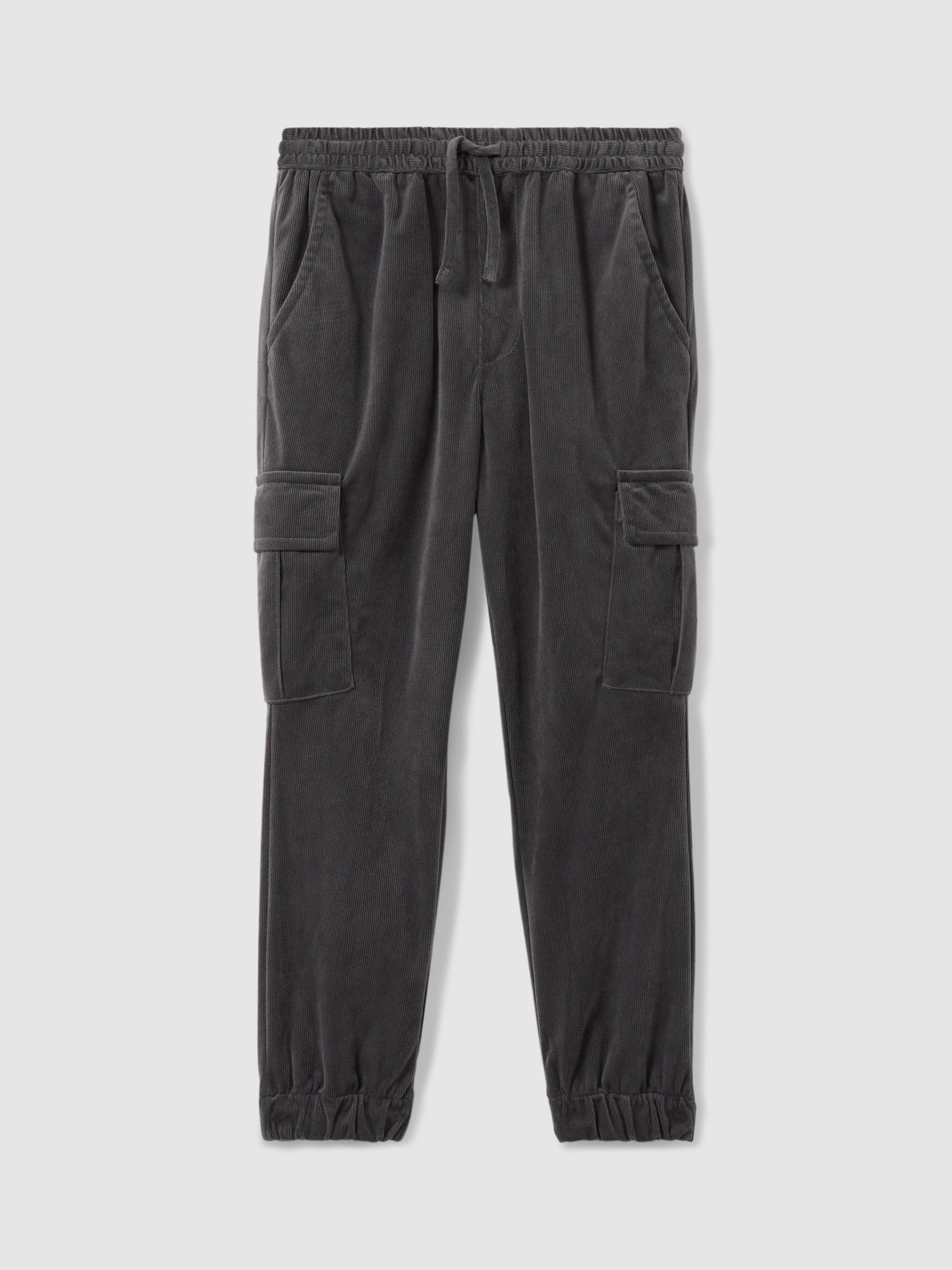 Reiss Kids' Aymos Cargo Joggers, Steel Grey