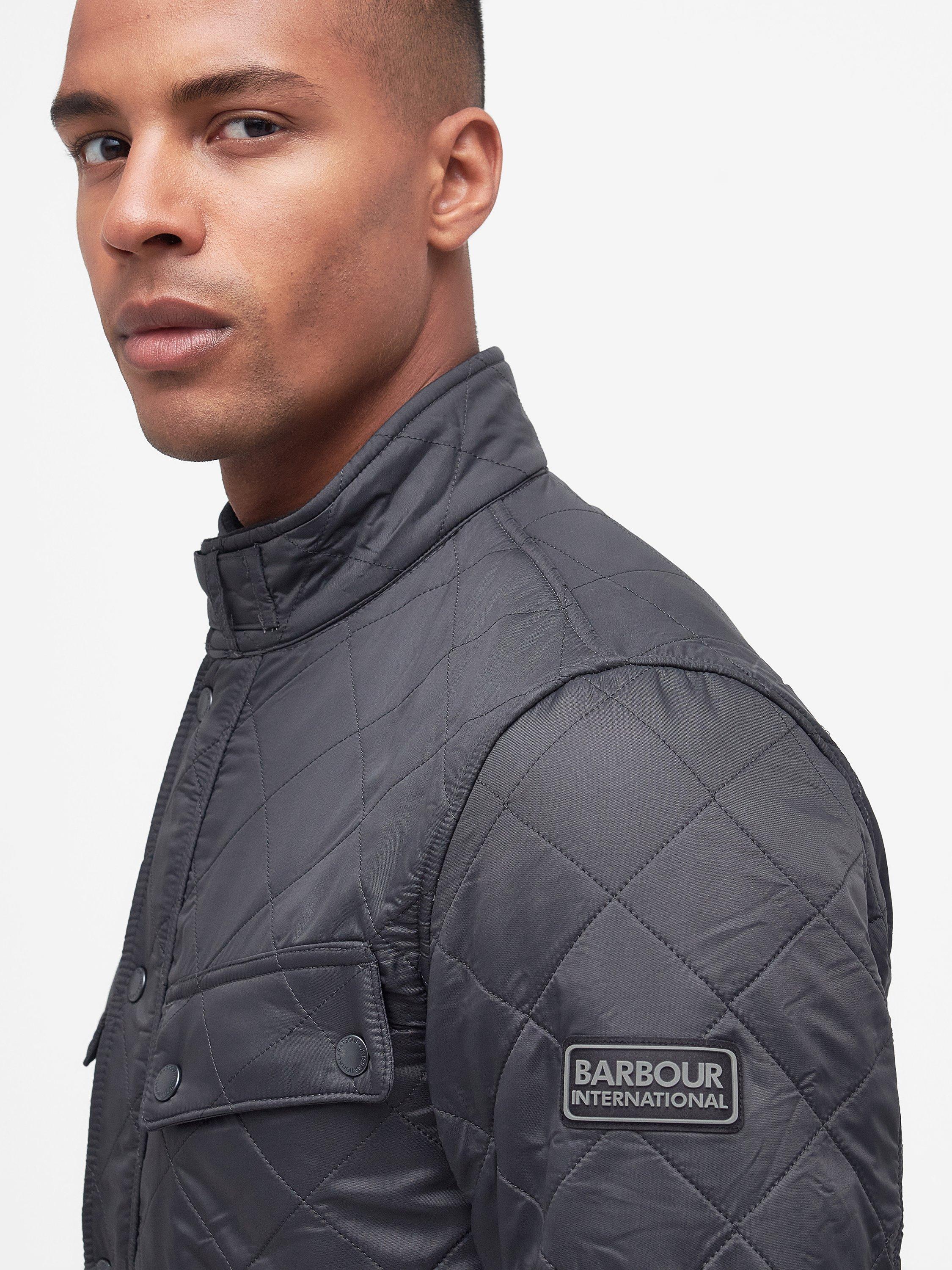 Barbour International Tourer Ariel Polarquilt Jacket Charcoal