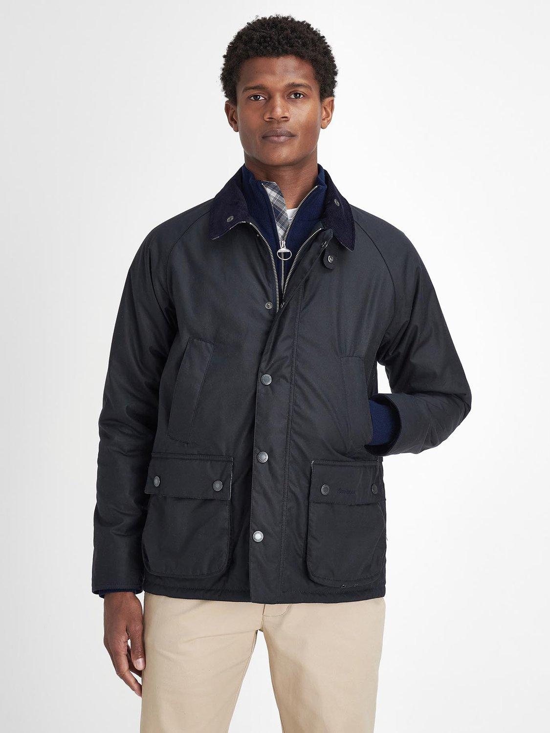 Barbour Ambleside Waxed Cotton Jacket Navy Blue Granite