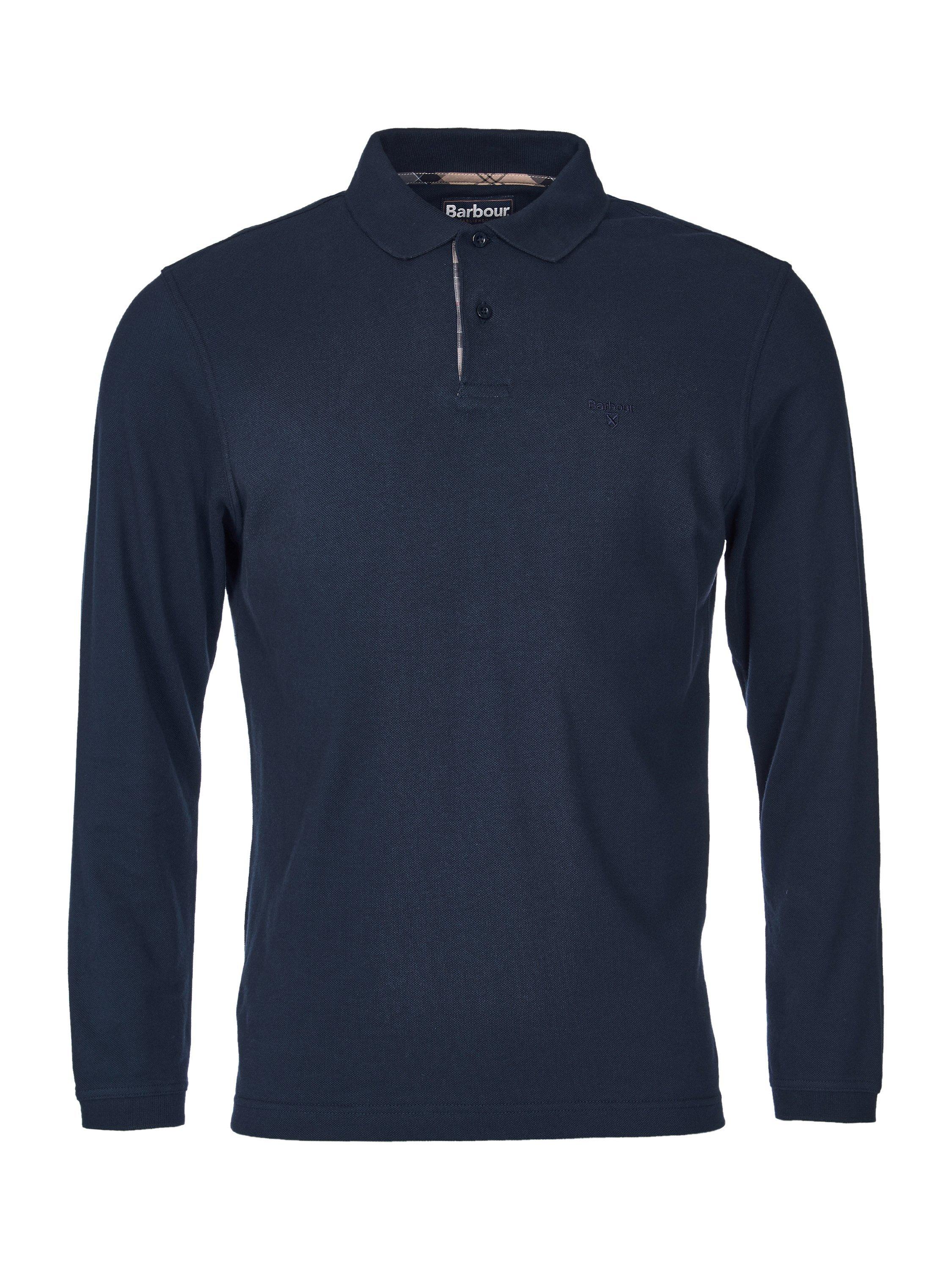 Barbour Essential Long Sleeve Polo Shirt Navy