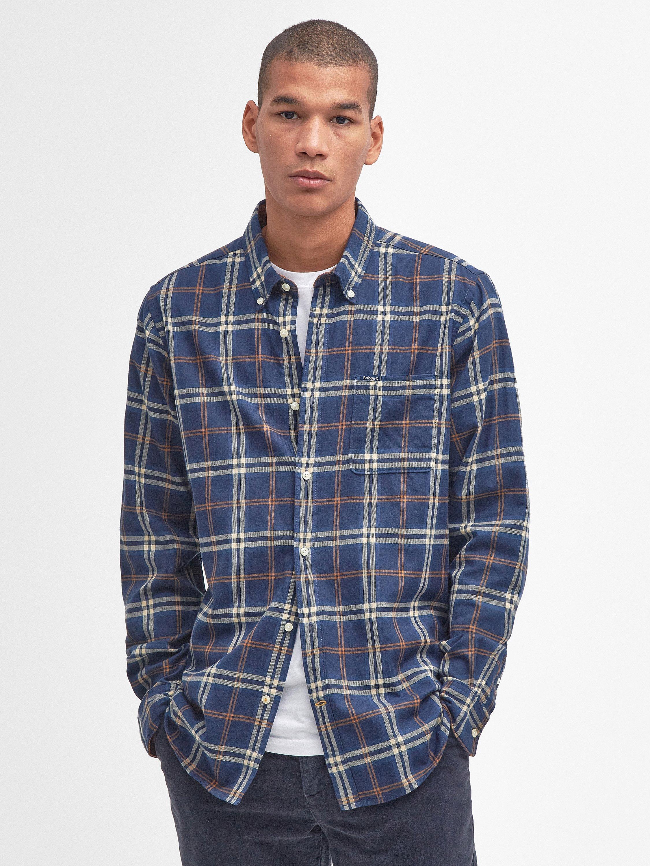 Barbour Crossfell Tailored Fit Highland Check Shirt, Blue