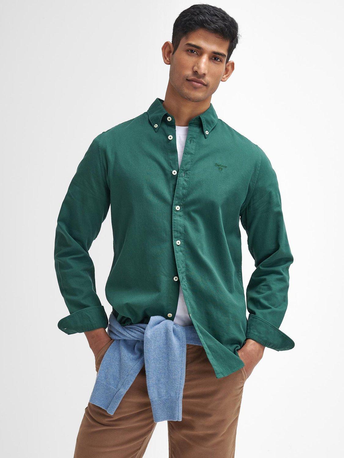 Barbour Romley Tailored Long Sleeve Shirt, Evergreen