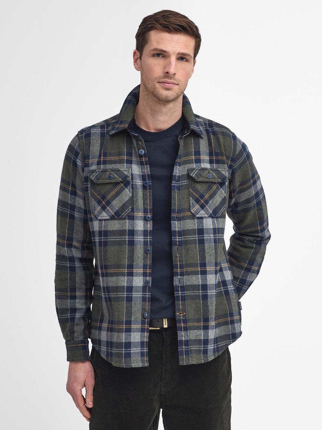 Barbour Snowcap Tailored Fit Shirt, Olive Marl