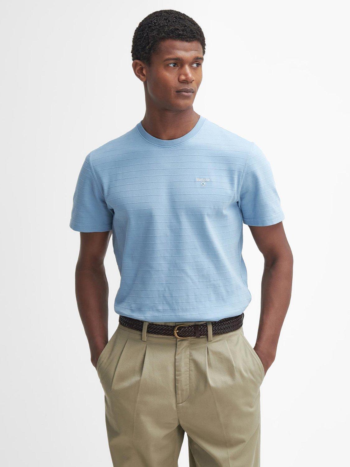 Barbour Craven Textured T-Shirt, Cool Blue