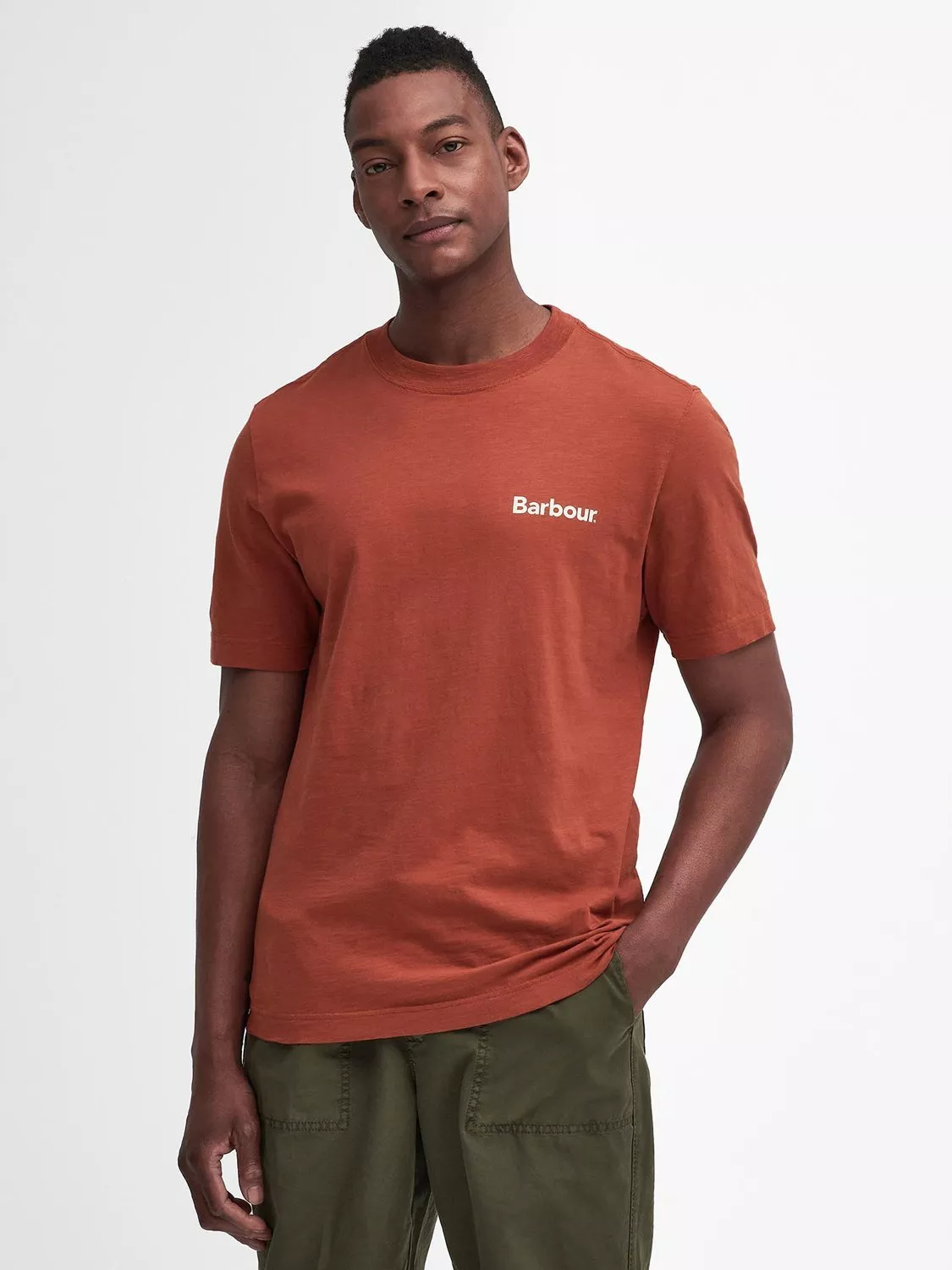 Men s T Shirts Barbour Orange John Lewis Partners