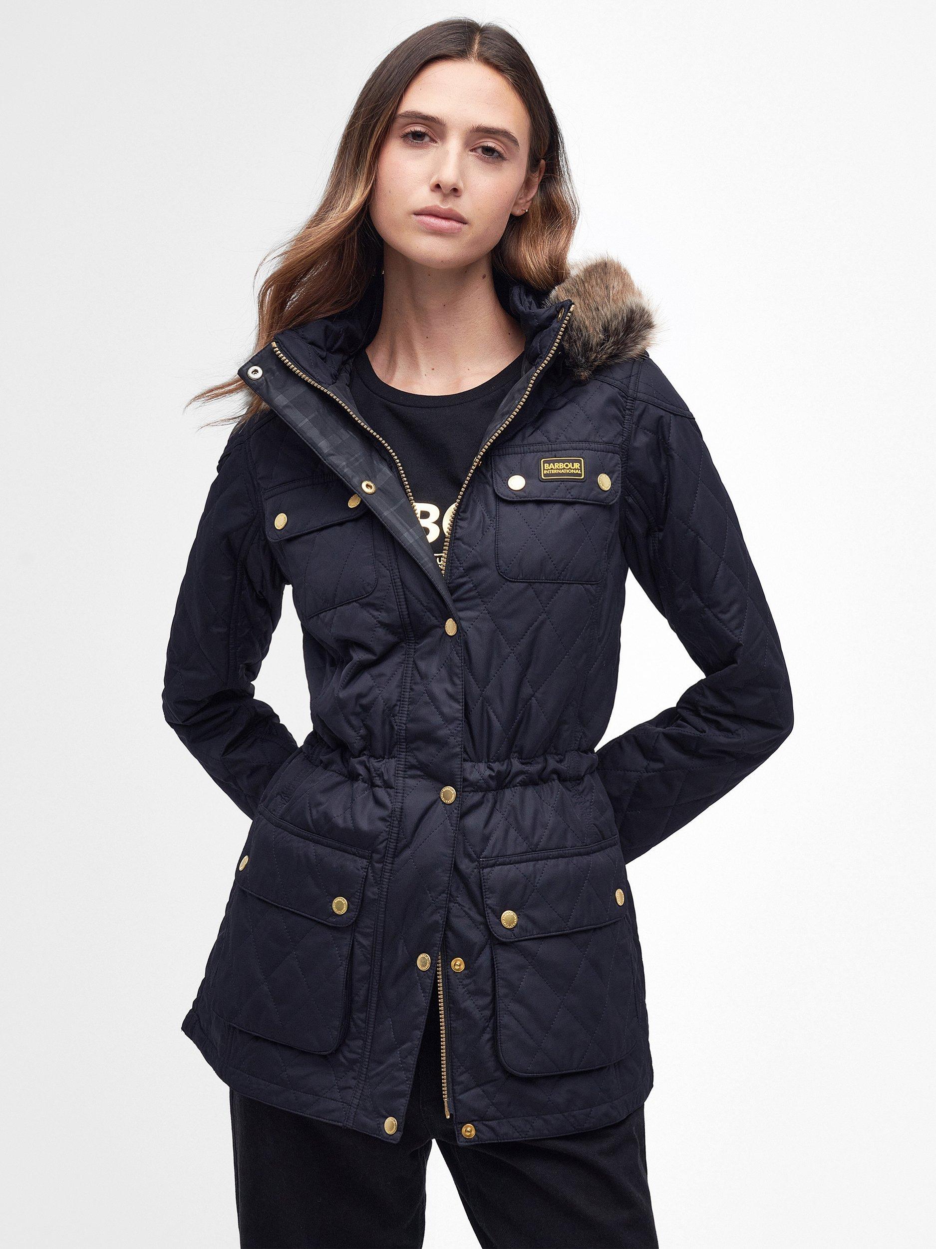 Barbour International Enduro Quilted Jacket, Navy