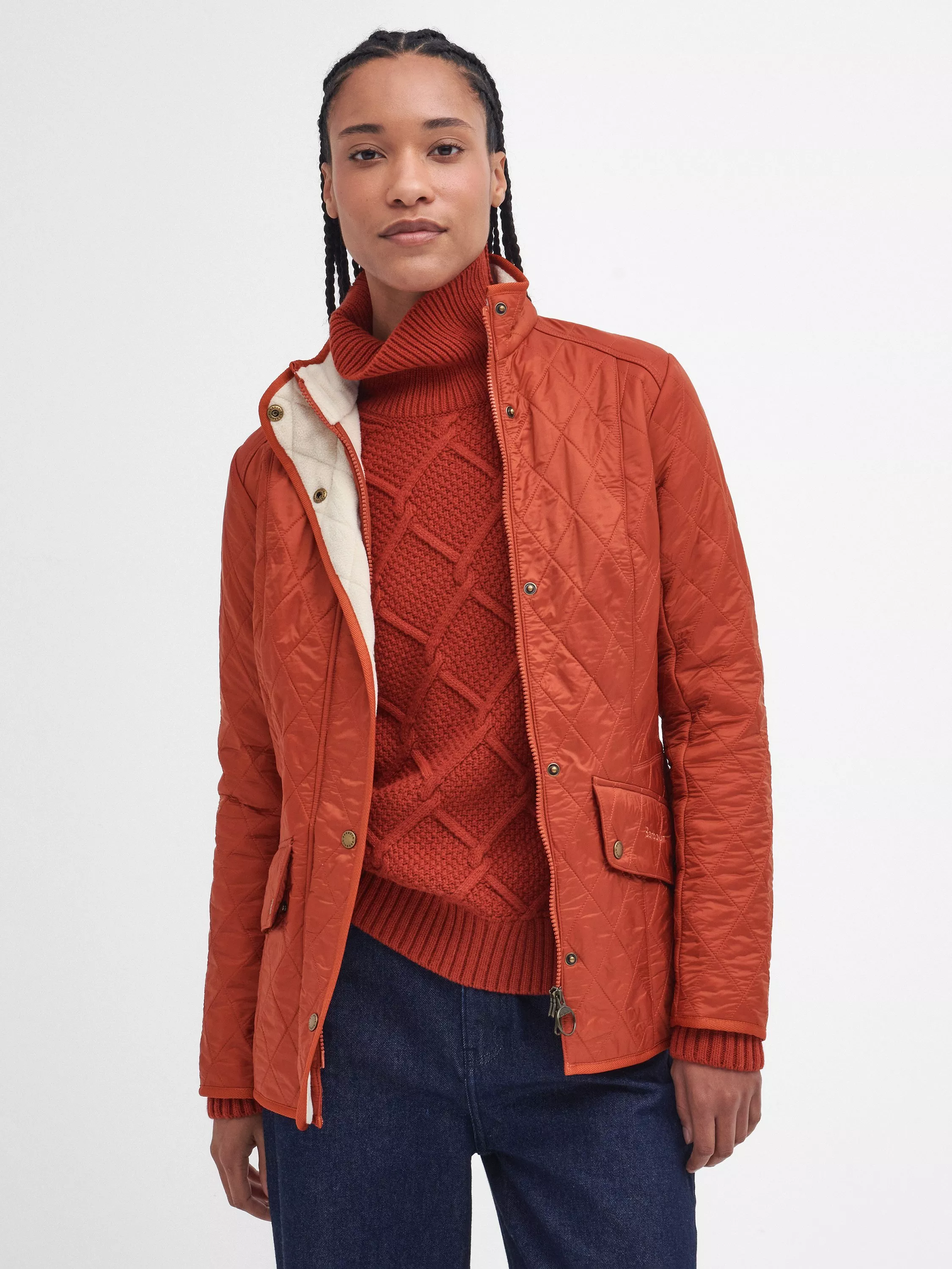 Barbour wool jacket womens Orange online