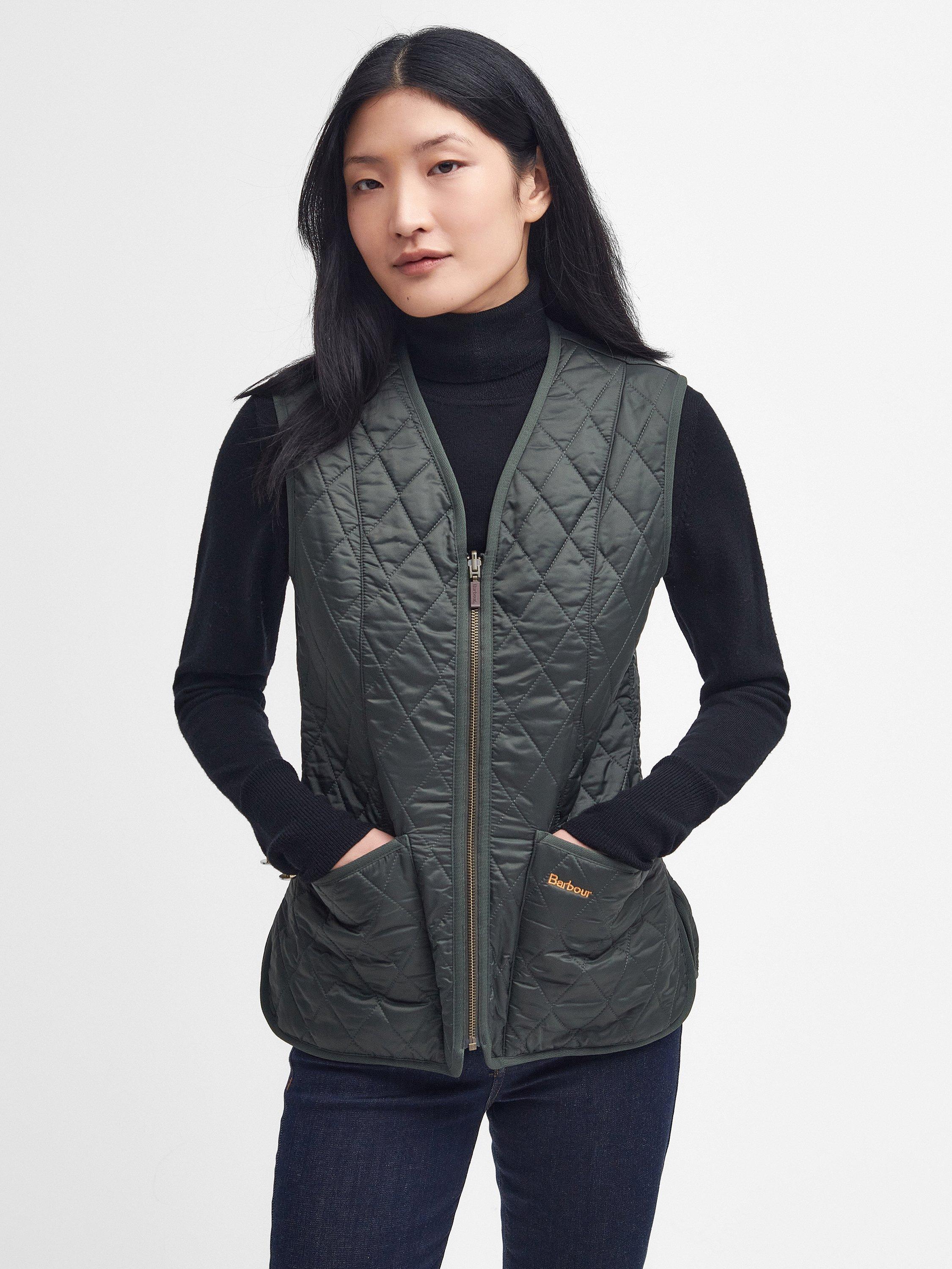 Barbour Betty Diamond Quilted Liner, Dark Olive