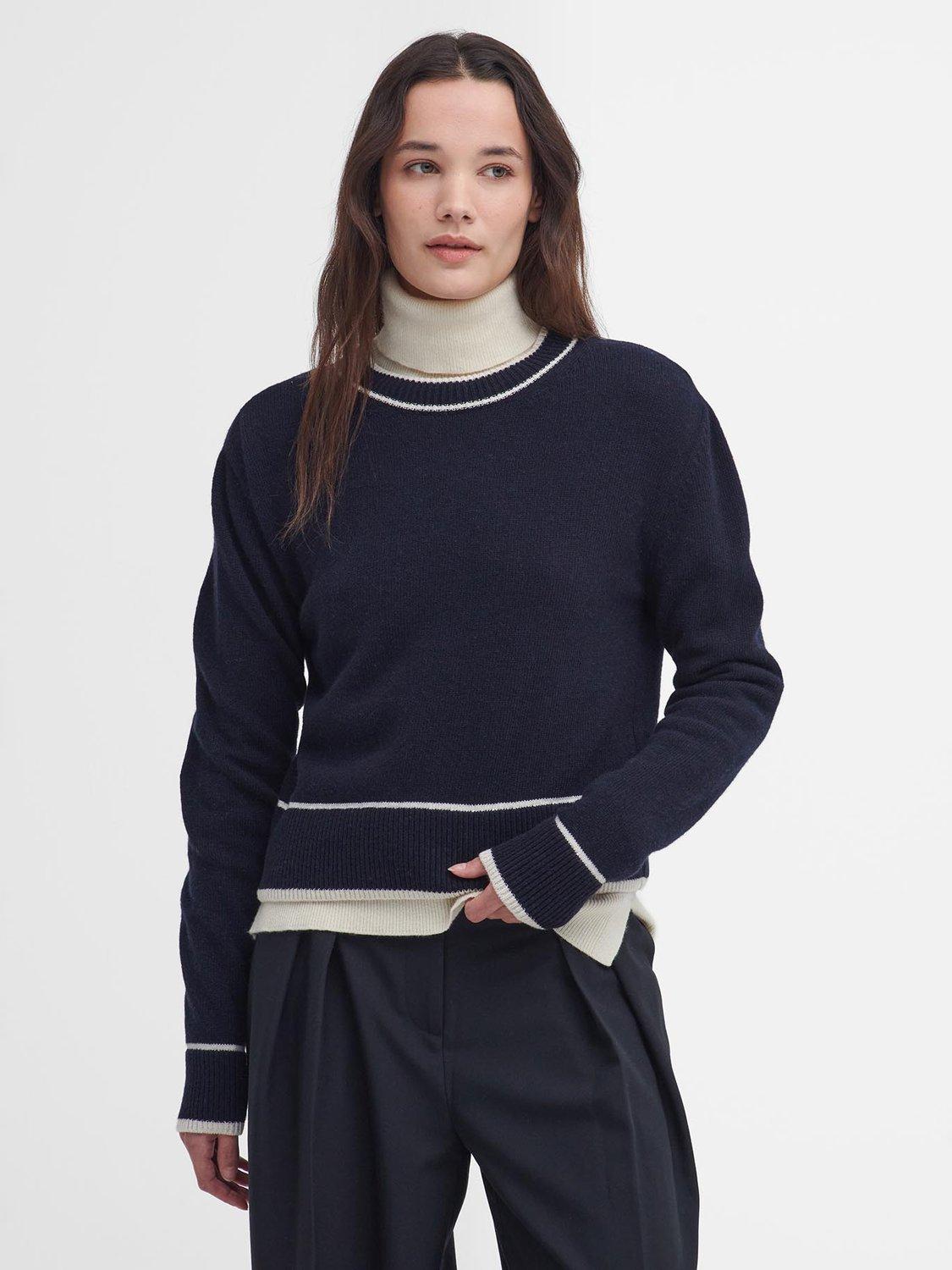 Barbour Rochelle Wool Rich Jumper, Navy