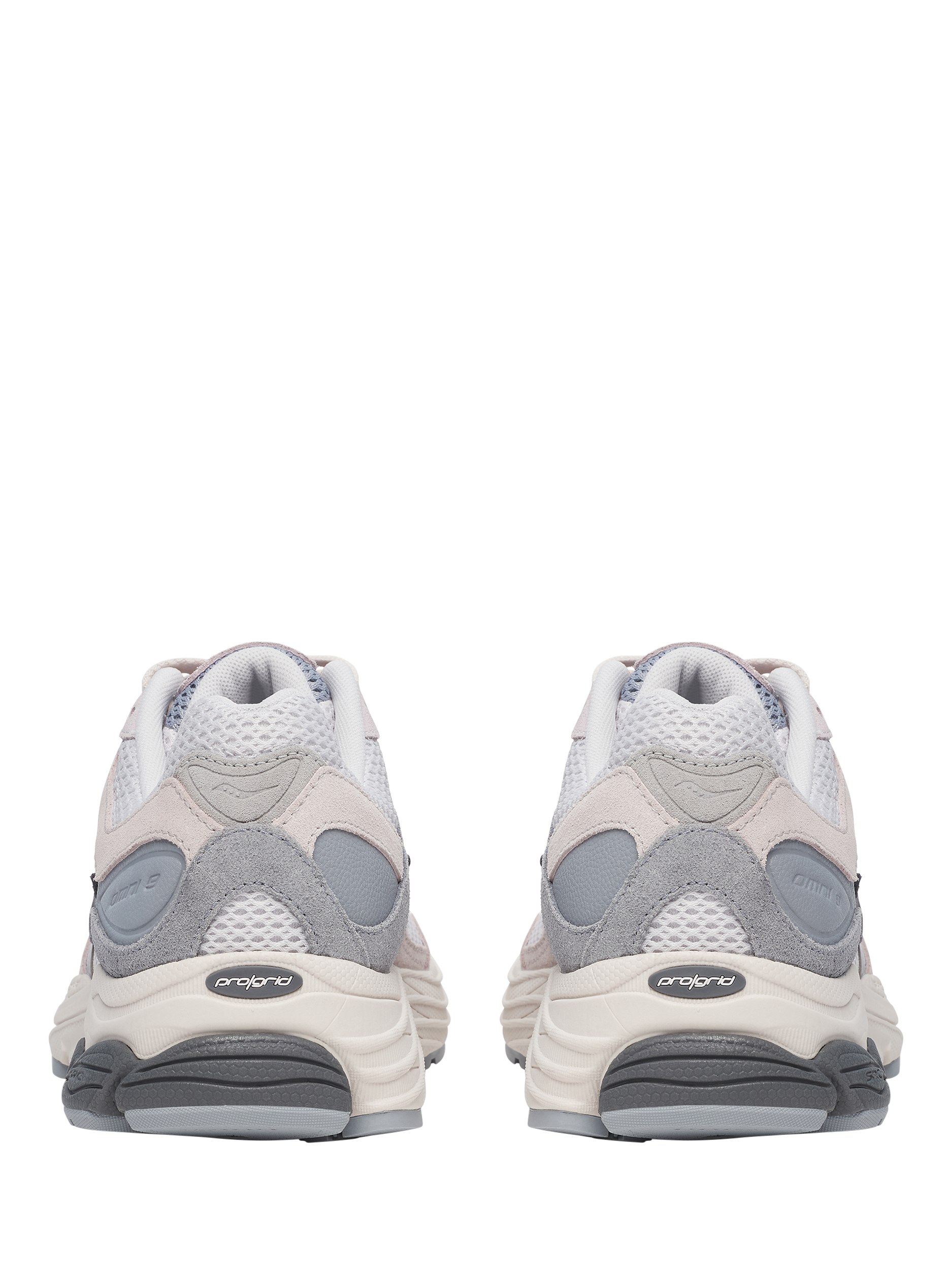 Product image 3 of 6, which shows Saucony ProGrid Omni 9 Leather Blend Lace Up Trainers, Grey/Blue/Multi, EU37.5