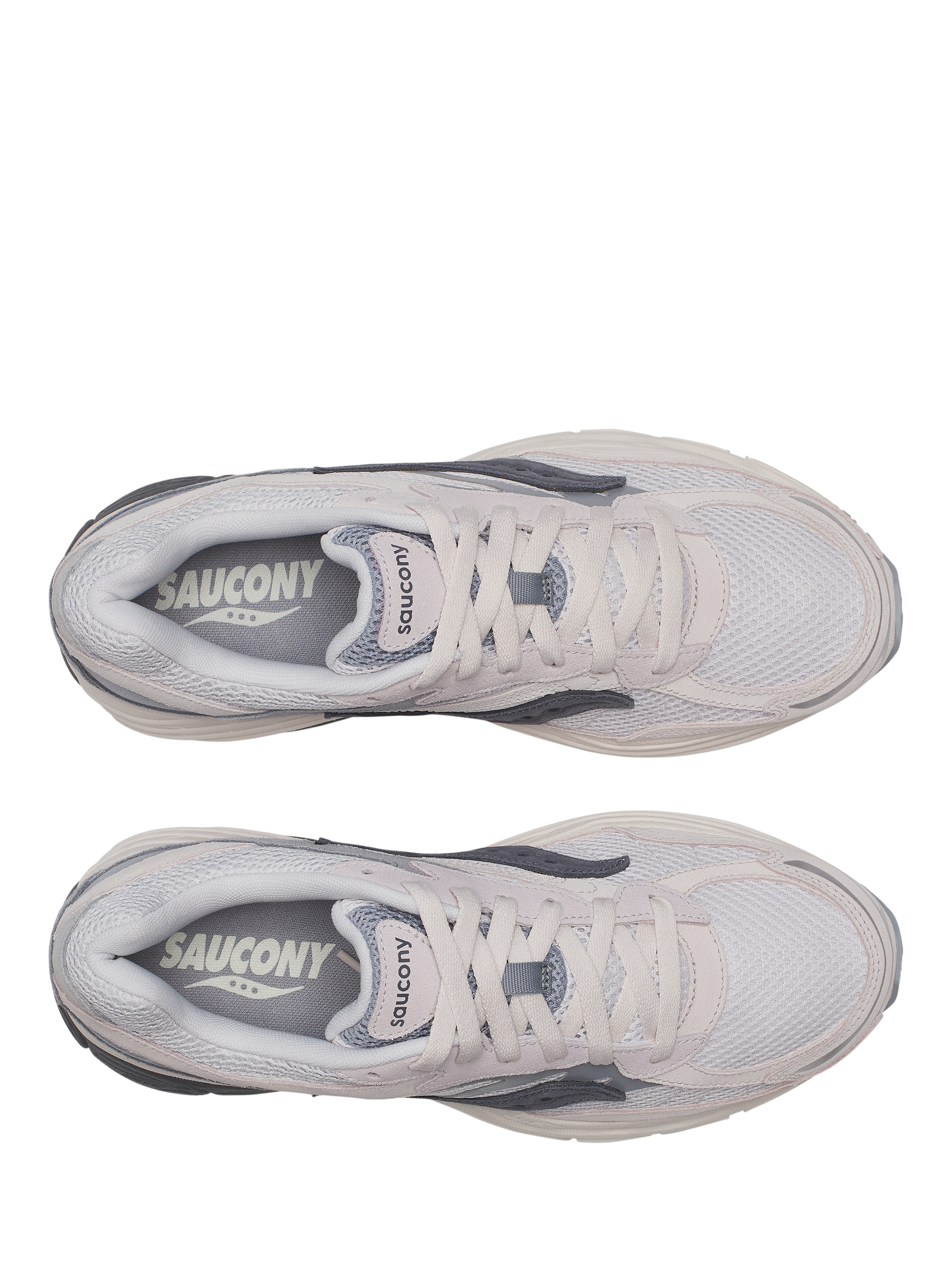 Product image 5 of 6, which shows Saucony ProGrid Omni 9 Leather Blend Lace Up Trainers, Grey/Blue/Multi, EU37.5