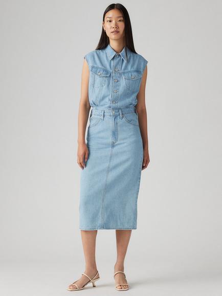 Levi's Iconic Sleeveless Denim Dress, Light Blue, Light Blue