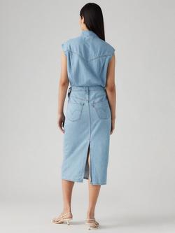 Levi's Iconic Sleeveless Denim Dress, Light Blue - view 2, Light Blue