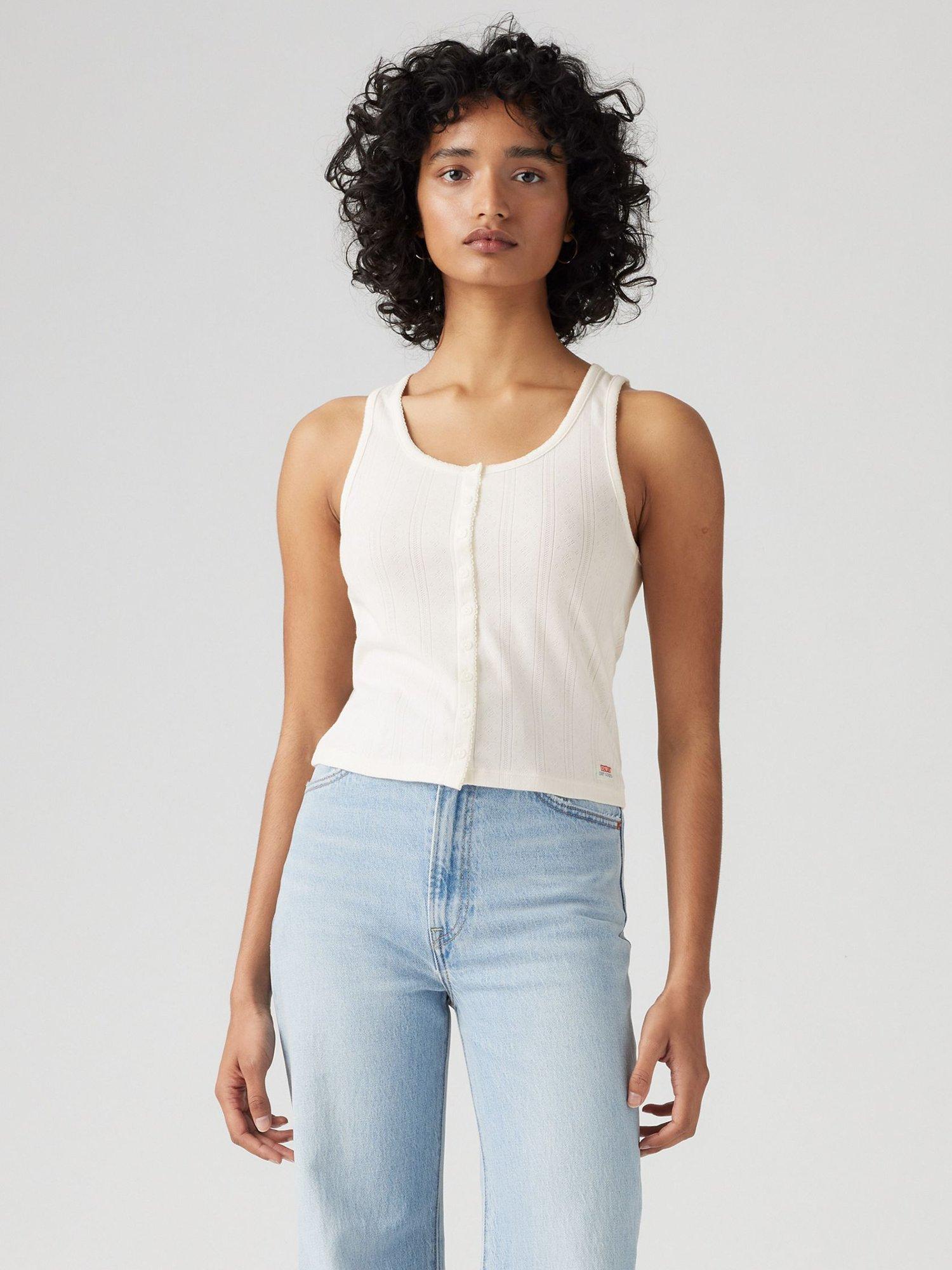 Product image 1 of 3, which shows Levi's Dry Goods Tank Top, White, L
