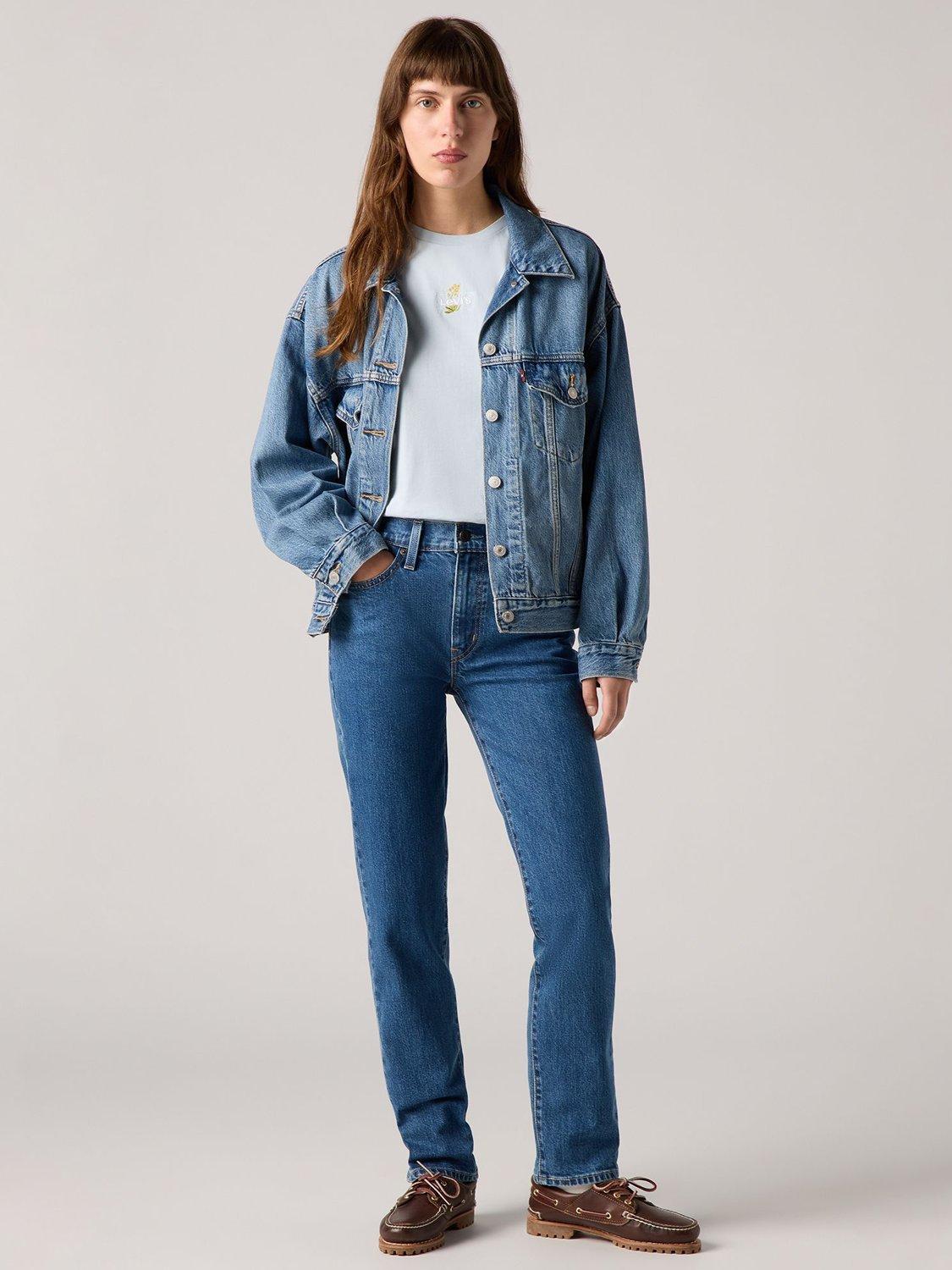 Product image 1 of 5, which shows Levi's 724 High Rise Straight Jeans, Mosey Mid Stone, W26/L30