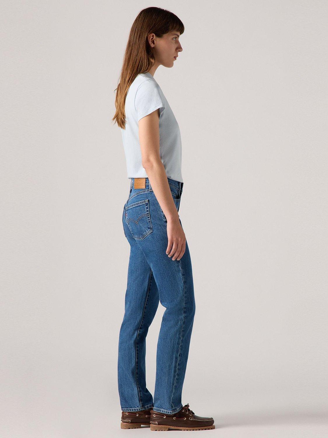 Product image 2 of 5, which shows Levi's 724 High Rise Straight Jeans, Mosey Mid Stone, W26/L30