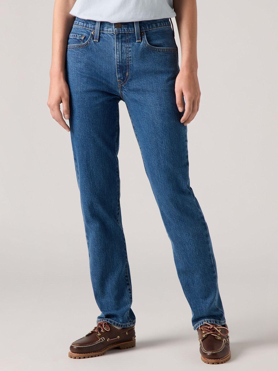 Product image 4 of 5, which shows Levi's 724 High Rise Straight Jeans, Mosey Mid Stone, W26/L30