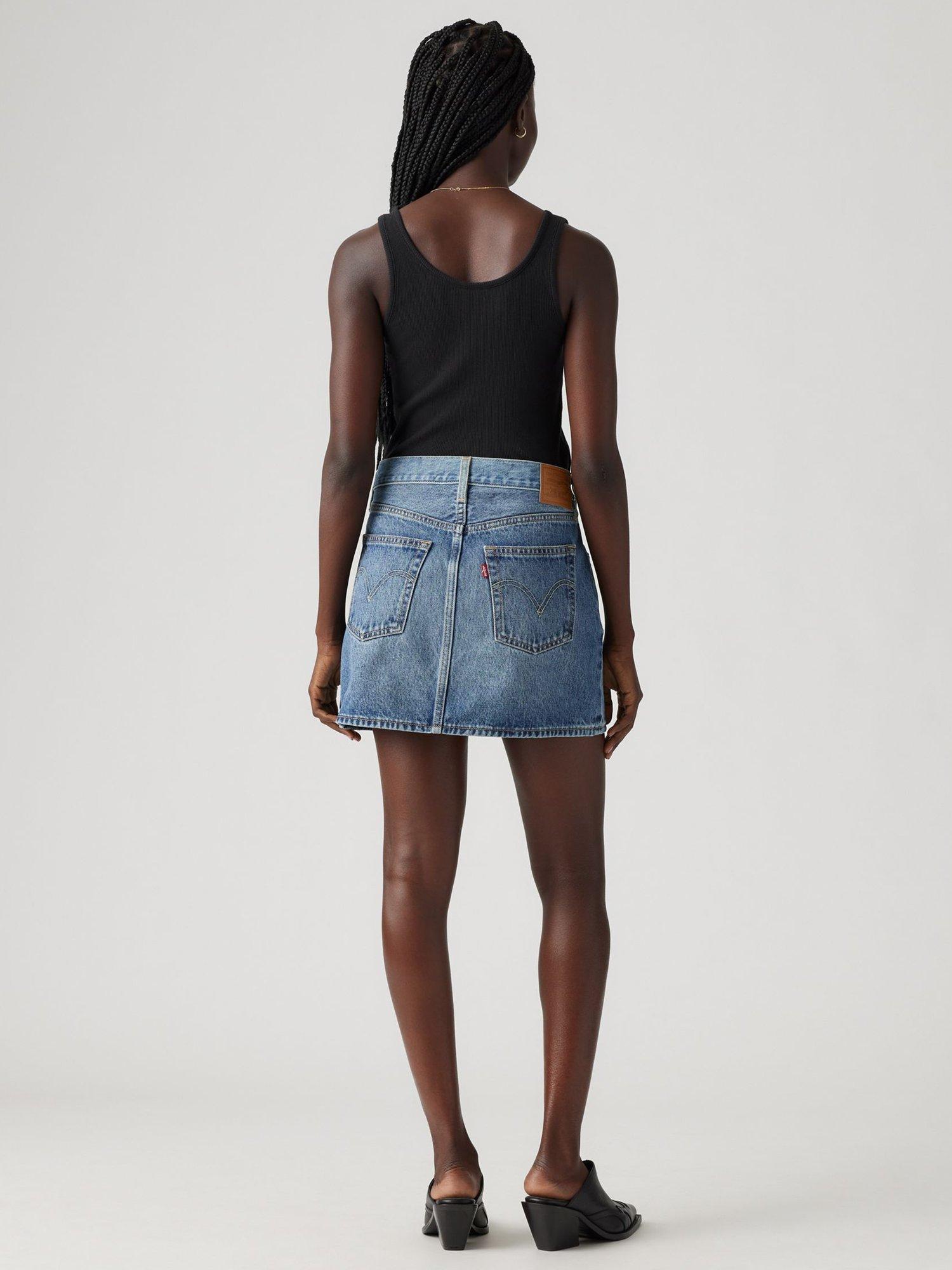 Product image 3 of 4, which shows Levi's Western Icon Denim Skirt, Ironic Iconic, 25