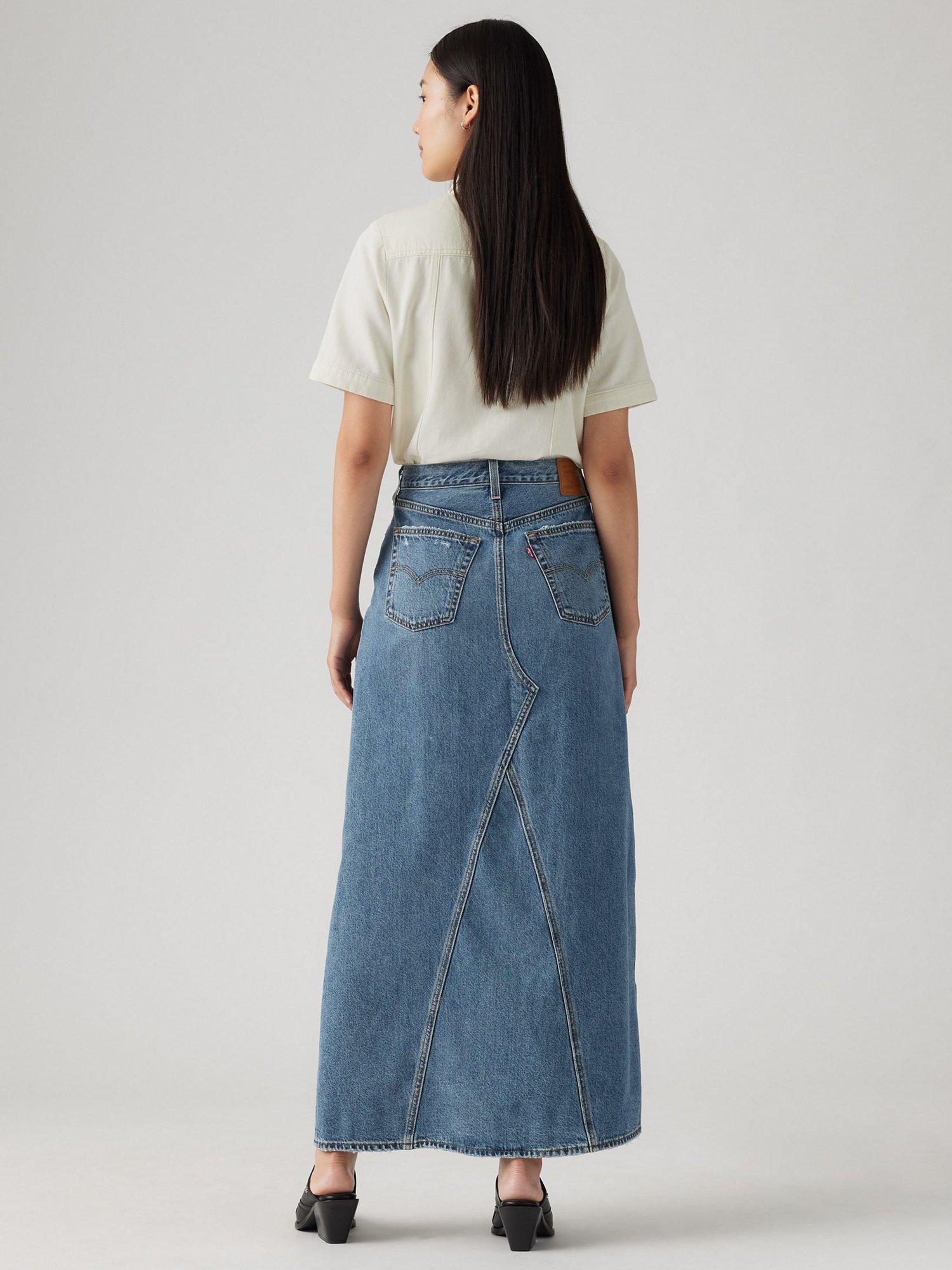 Product image 3 of 4, which shows Levi's Iconic Denim Skirt, Verified Vintage, 24