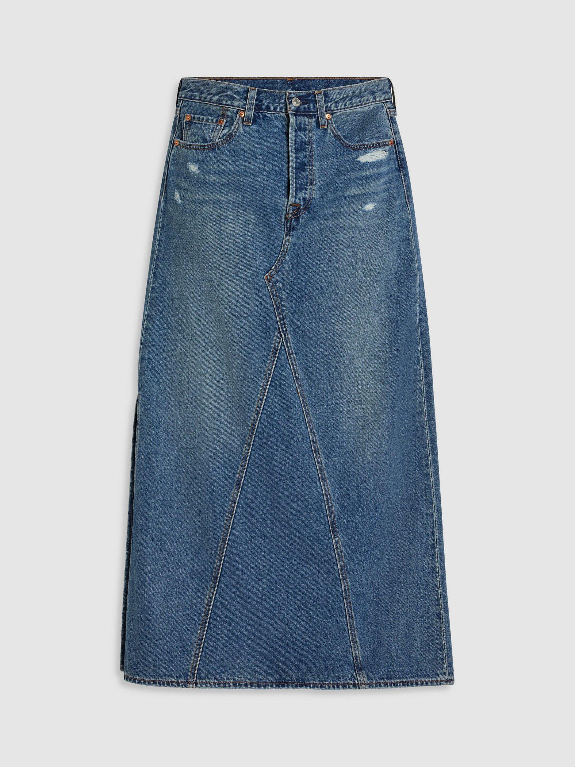 Product image 4 of 4, which shows Levi's Iconic Denim Skirt, Verified Vintage, 24